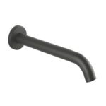 LUCID PIN Series Round Gun Metal Grey Bathtub/Basin Wall Spout(160mm)