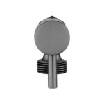 Bathroom Round Gun Metal Grey 1/4 Turn Washing Machine Stop Tap(One Piece)