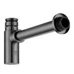 Round Gun Metal Grey Bottle Trap G1 1/2"