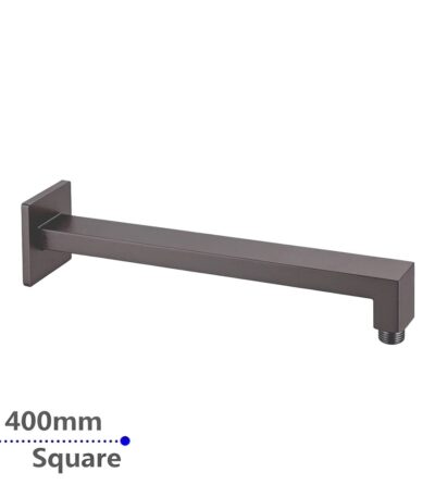 400mm Gun Metal Grey Wall Shower Arm