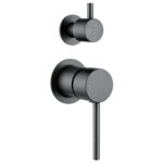 LUCID PIN Series Gunmetal Diverter Mixer Trim Kit With Separate Cover Plate (match CLPD)