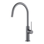 Gunmetal Standard Slim Stainless Steel Kitchen Mixer With 360° Swivel Spout