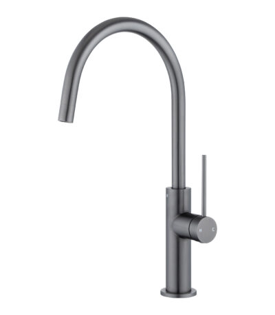 Gunmetal Standard Slim Stainless Steel Kitchen Mixer With 360° Swivel Spout