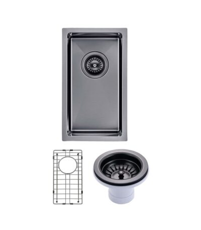 250x450x215mm Gunmetal Stainless Steel PVD Single Bowl Kitchen Sink