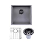 440x440x205mm Gunmetal Stainless Steel PVD Single Bowl Kitchen Sink
