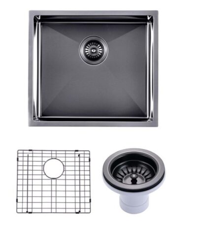 500x440x230mm Gunmetal Stainless Steel PVD Single Bowl Kitchen Sink