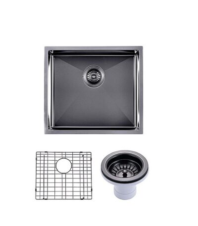 510x450x230mm Gunmetal Stainless Steel PVD Single Bowl Kitchen Sink