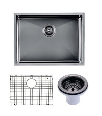600x450x300mm Gunmetal Stainless Steel PVD Single Bowl Kitchen Sink