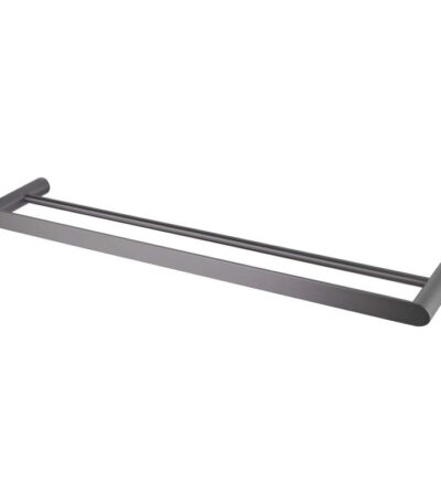 RUSHY - 600mm Gunmetal Double Towel Rail