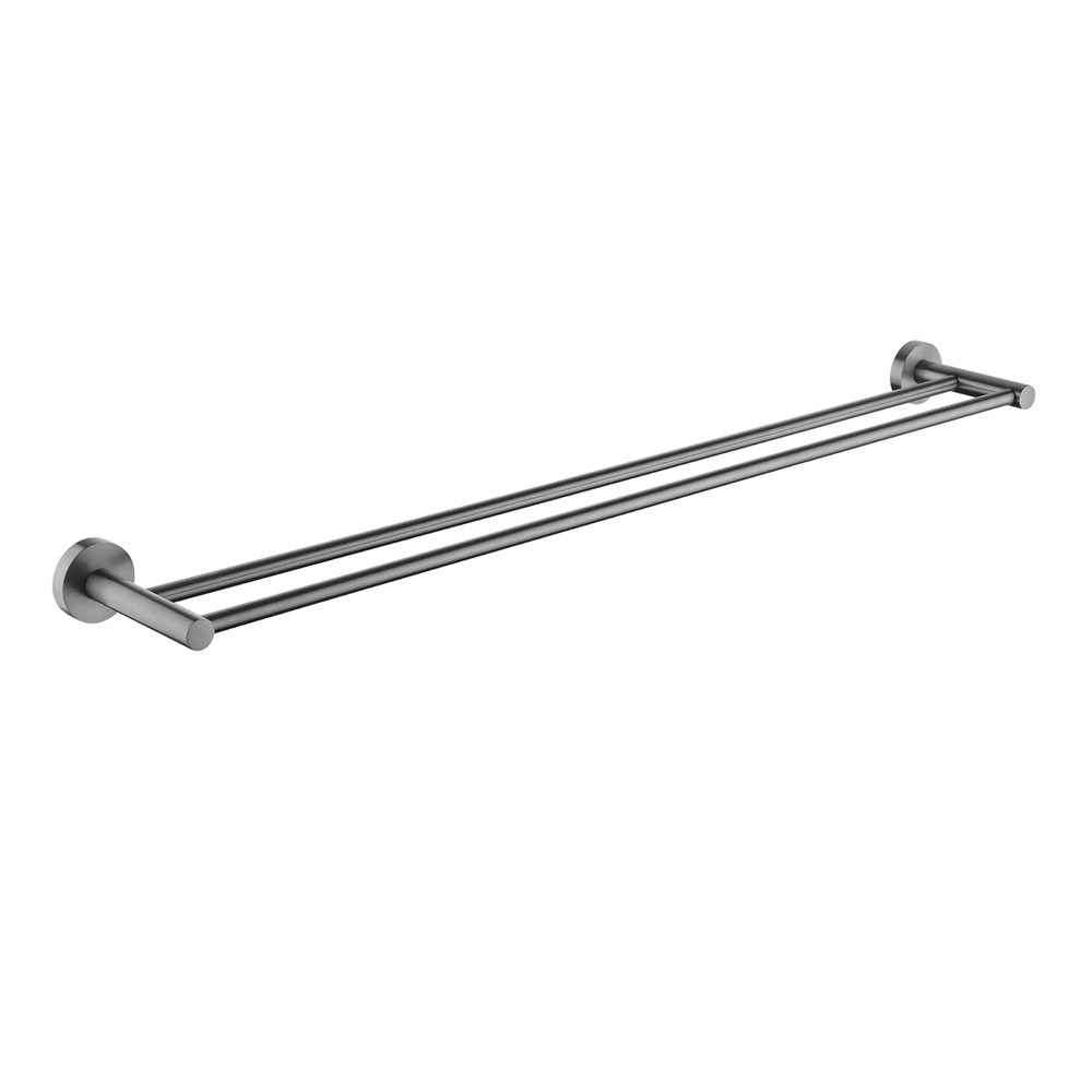 LUCID PIN - Gunmetal Cuttable Double Towel Rail 1 LUCID PIN - Gunmetal Cuttable Double Towel Rail