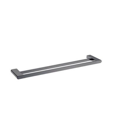 VOG - 600mm Gunmetal Double Towel Rail