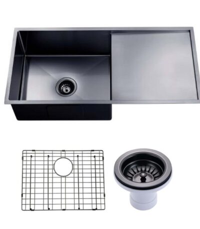 960x450x230mm Gunmetal Stainless Steel PVD Single Bowl Kitchen Sink