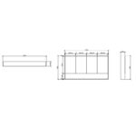 1500*150*780mm HERA Shaving Cabinet - Tas Oak
