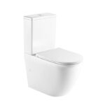 HANI 665*360*845mm Gloss White Rimless Flushing Back to Wall Two-piece Toilet Suite