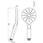 Pentro Round Brushed Nickel ABS Sprayer Head