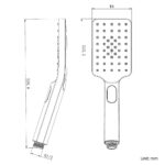 Esperia Square 3 Functions Brushed Yellow Gold Hand Shower Spray