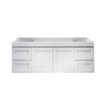 1477*450*550mm Miami Wall Hung Fluted Vanity Cabinet (Single Bowl)
