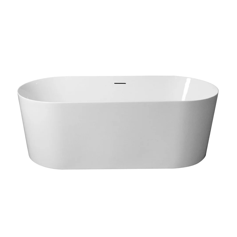 ISEO Series 1700*800*590mm Gloss White Ultra-slim Freestanding Acrylic Bathtub(with Overflow)