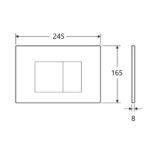 R & T White ABS Push Plate(Square Button)