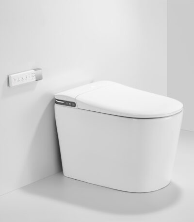 684*390*473mm White Instant Heating Jet Siphon Type Flushing Smart Toilet