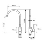 Pentro Brushed Nickel Kitchen Mixer