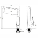 ESPERIA - Black & Rose Gold Kitchen Mixer