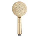 Round 3 Functions Light Brushed Brass ABS Handheld Shower