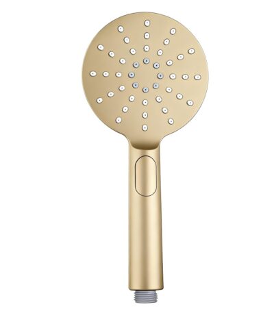 Round 3 Functions Light Brushed Brass ABS Handheld Shower