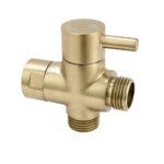 Light Brushed Brass Bidet Diverter