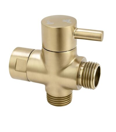 Light Brushed Brass Bidet Diverter