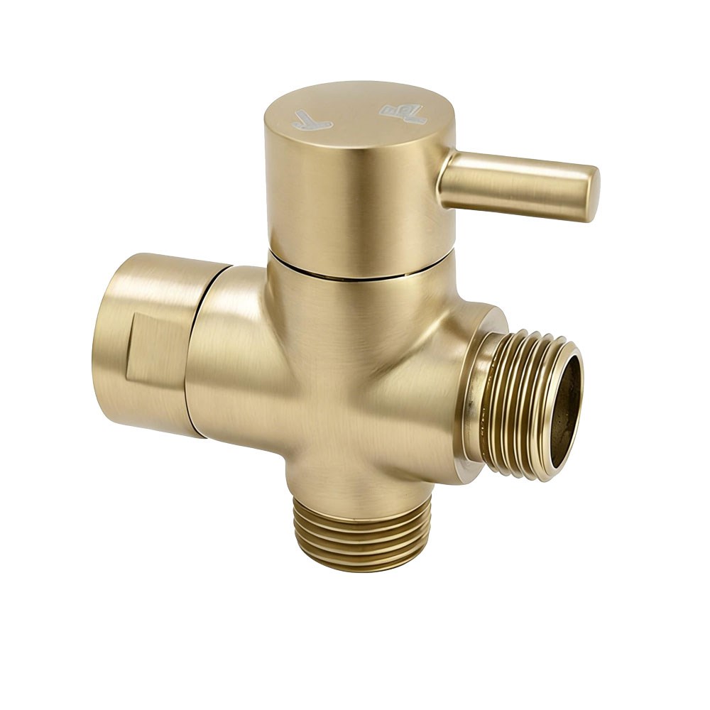Light Brushed Brass Bidet Diverter 1 Light Brushed Brass Bidet Diverter