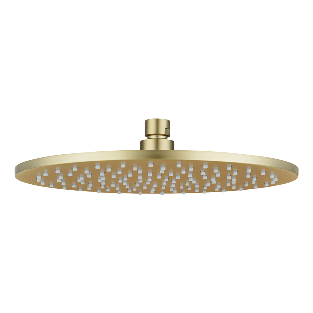 250mm Light Brushed Brass Shower Head 1 250mm Light Brushed Brass Shower Head