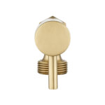Bathroom Round Light Brushed Brass 1/4 Turn Washing Machine Stop Tap(One Piece)