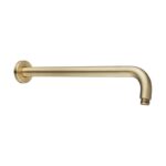 400mm Light Brushed Brass Wall Shower Arm
