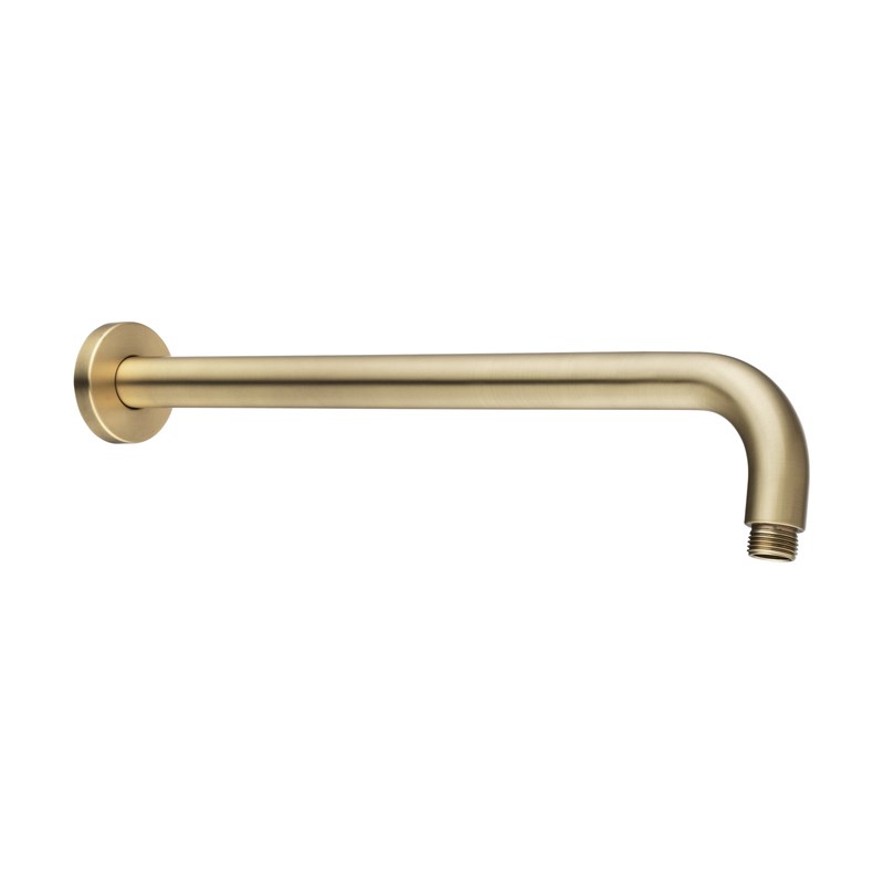 400mm Light Brushed Brass Wall Shower Arm 1 400mm Light Brushed Brass Wall Shower Arm