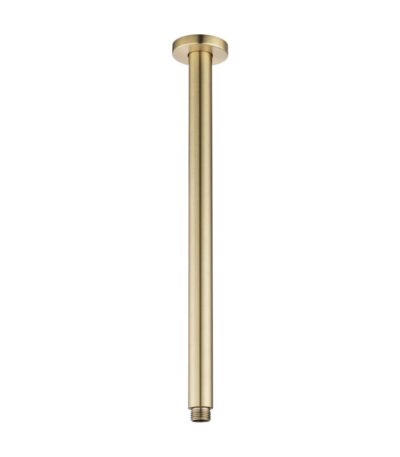 400mm Light Brushed Brass Ceiling Shower Arm
