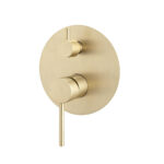LUCID PIN Series Light Brushed Brass Diverter Mixer Trim Kit (match CLPD)