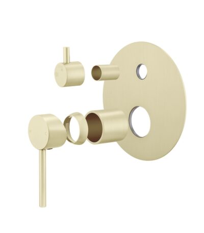 LUCID PIN Series Light Brushed Brass Diverter Mixer Trim Kit (match CLPD)
