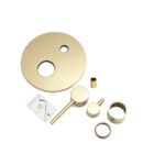 LUCID PIN Series Light Brushed Brass Diverter Mixer Trim Kit (match CLPD)