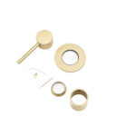 LUCID PIN Light Brushed Brass Wall Mixer Trim Kit Only (match CLPM)