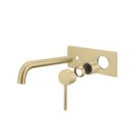 LUCID PIN Series Light Brushed Brass Spout Mixer Trim Kit Only (match CLPS)