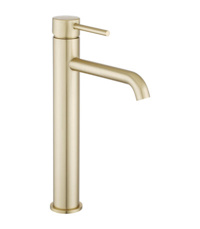 LUCID PIN - Light Brushed Brass Tall Basin Mixer