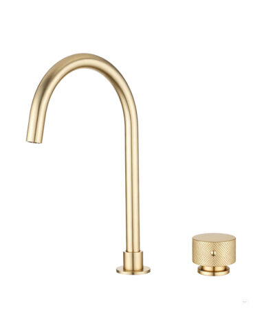 MOON Series Light Brushed Brass Split Type Basin Mixer