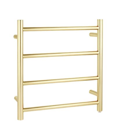 Light Brushed Brass Heated Towel Rack 4 Bars