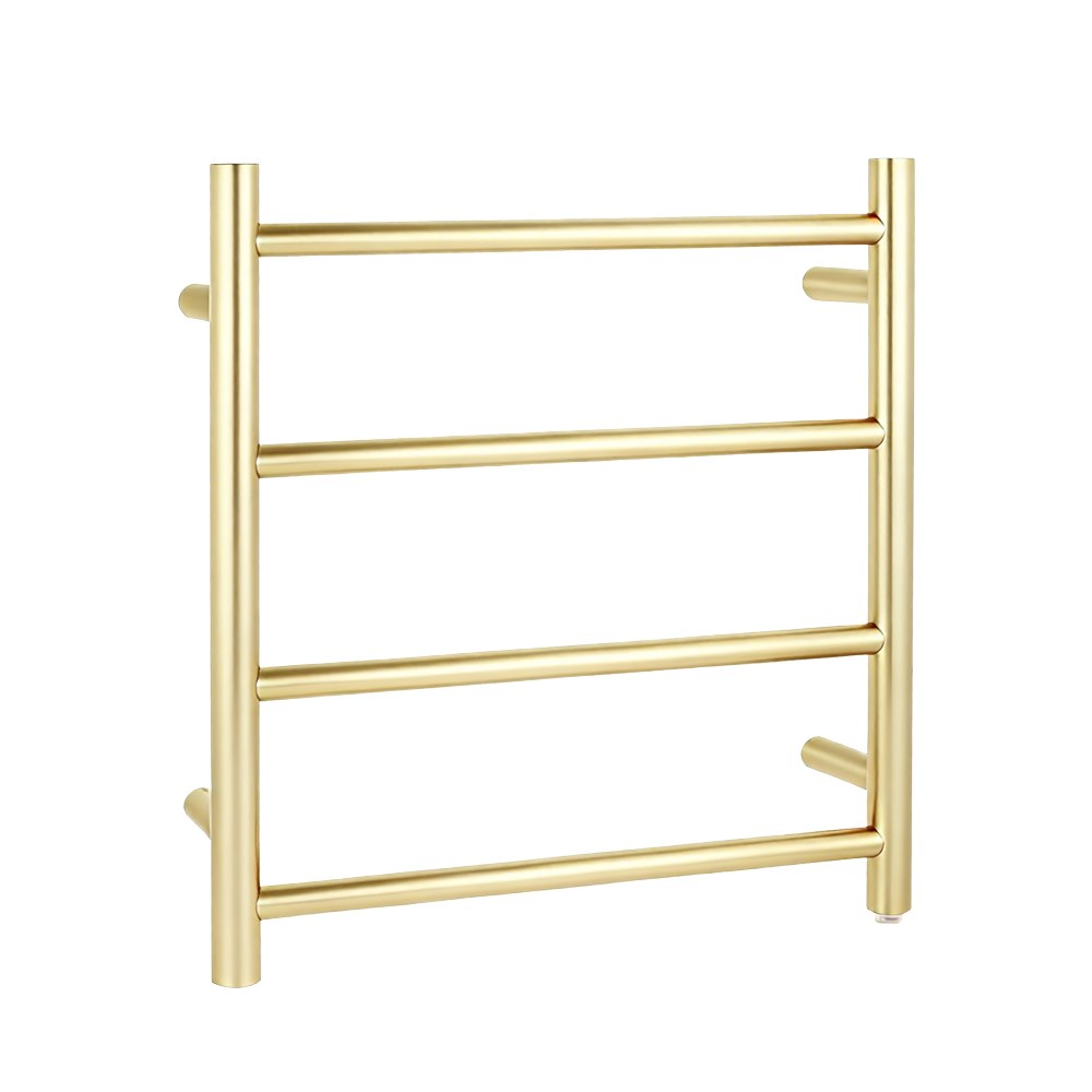 Light Brushed Brass Heated Towel Rack 4 Bars 1 Light Brushed Brass Heated Towel Rack 4 Bars