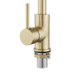 Light Brushed Brass Standard Kitchen Mixer
