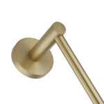 LUCID PIN - 800mm Light Brushed Brass Cuttable Single Towel Rail