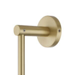 LUCID PIN - 800mm Light Brushed Brass Cuttable Single Towel Rail