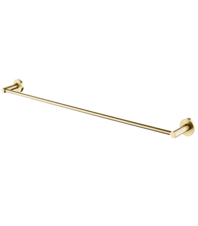 LUCID PIN - 800mm Light Brushed Brass Cuttable Single Towel Rail