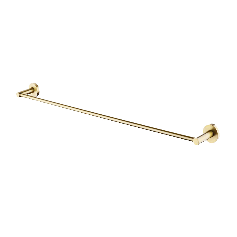 LUCID PIN - 800mm Light Brushed Brass Cuttable Single Towel Rail 1 LUCID PIN - 800mm Light Brushed Brass Cuttable Single Towel Rail